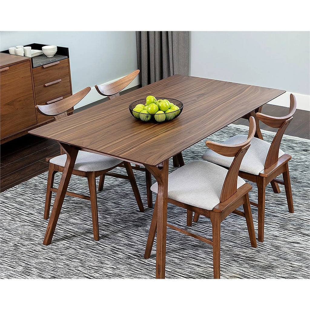 Light Gray Wood Dining Table Set with 4 Dining Chairs V7991