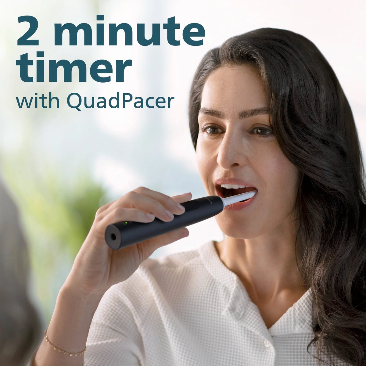 Rechargeable Electric Toothbrush with Pressure Sensor, Black P7472