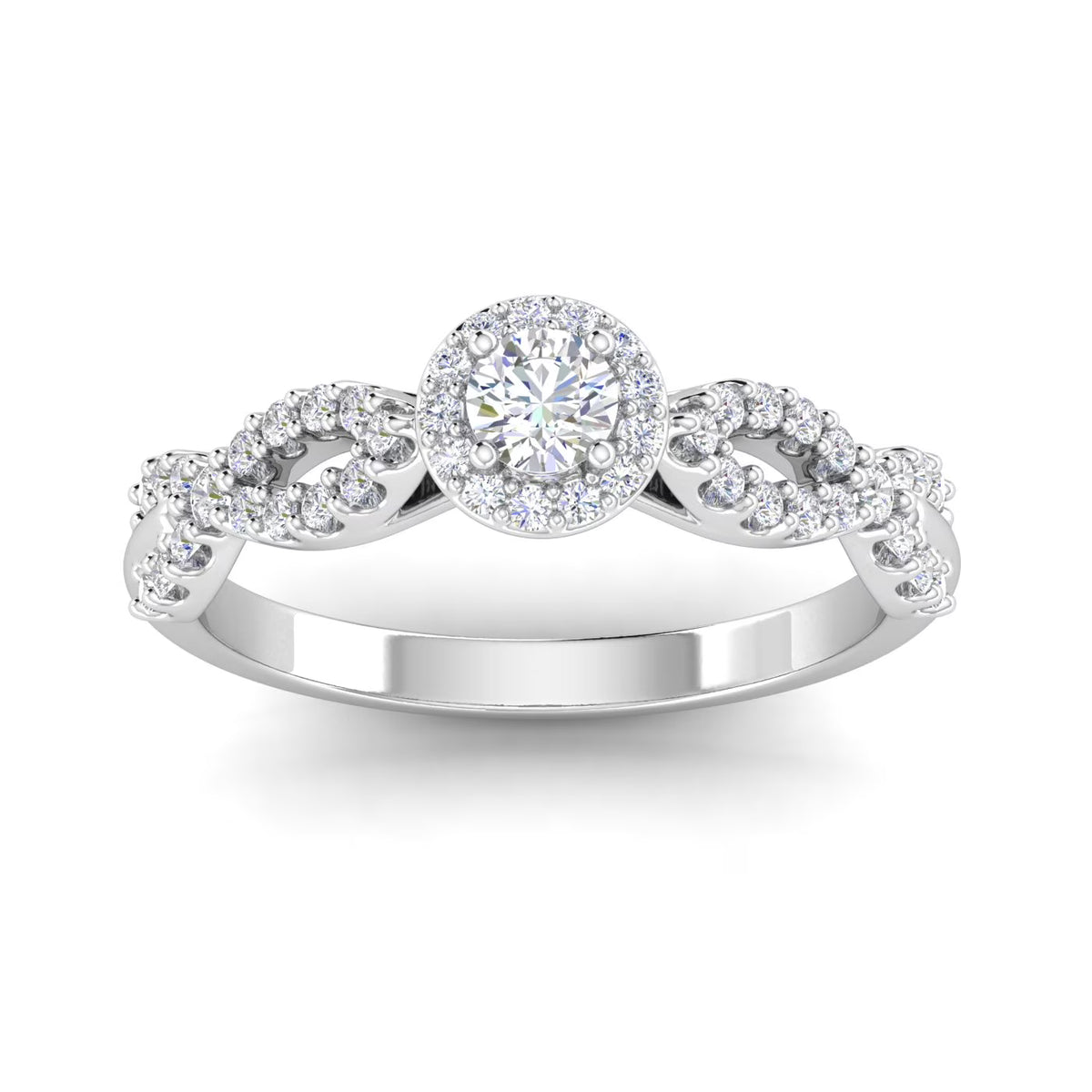 1/2 Carat TW Diamond Engagement Ring in 10k White Gold I938643