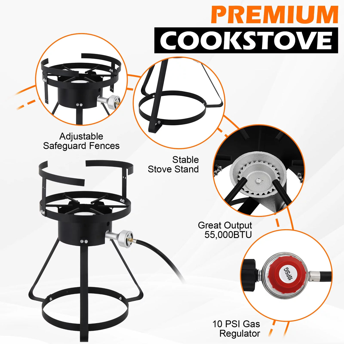 30qt Aluminum Turkey Fryer Pot with Thermometer K65507