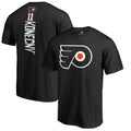 Black Philadelphia Flyers Team Logo Backer Name & Number T-Shirt D643035