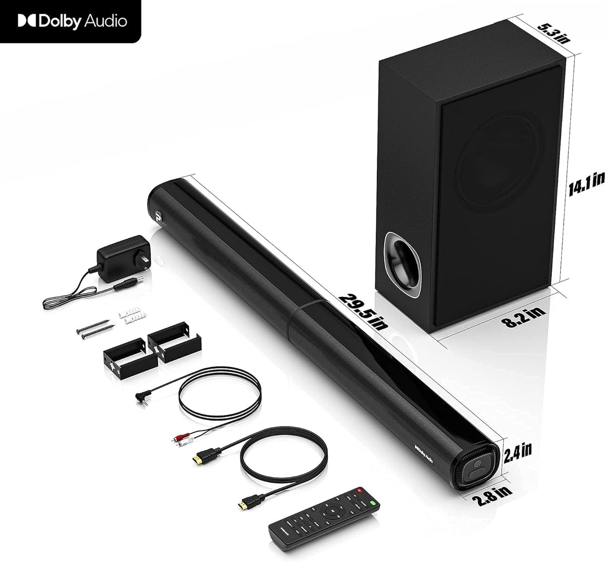 2.1 CH Soundbar with Subwoofer, 240W PMPO B5412