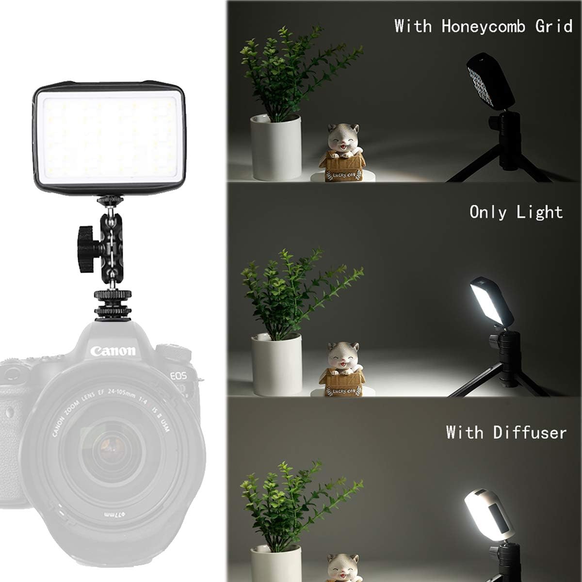 5W RGB Pocket On Camera Light with Color Temperature 2500-9000K U95330