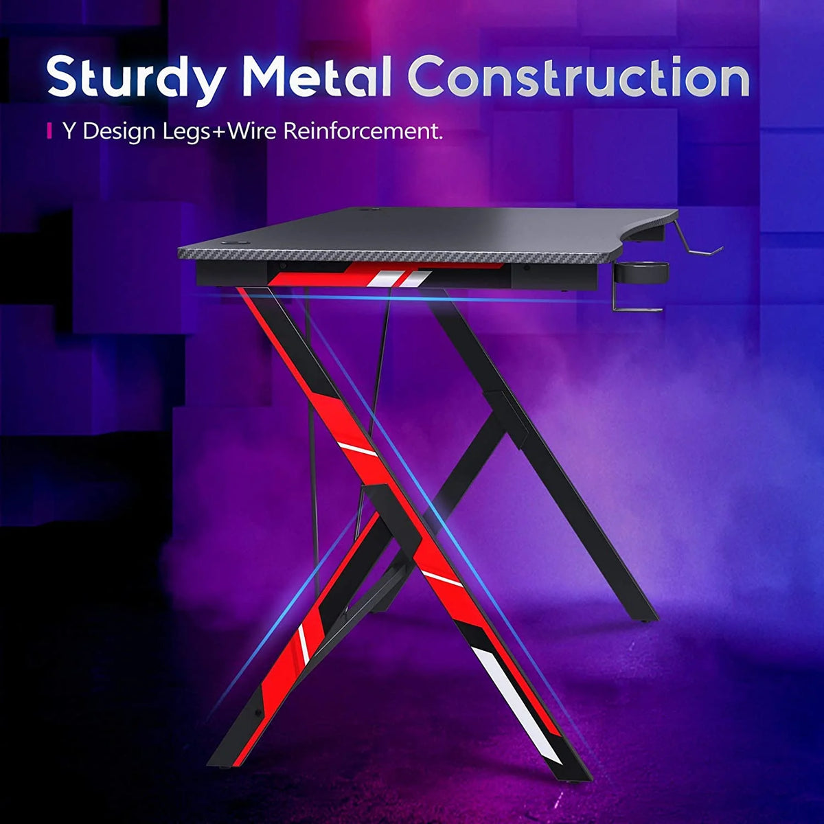 31 inch Gaming Desk with Carbon Fiber Surface A579