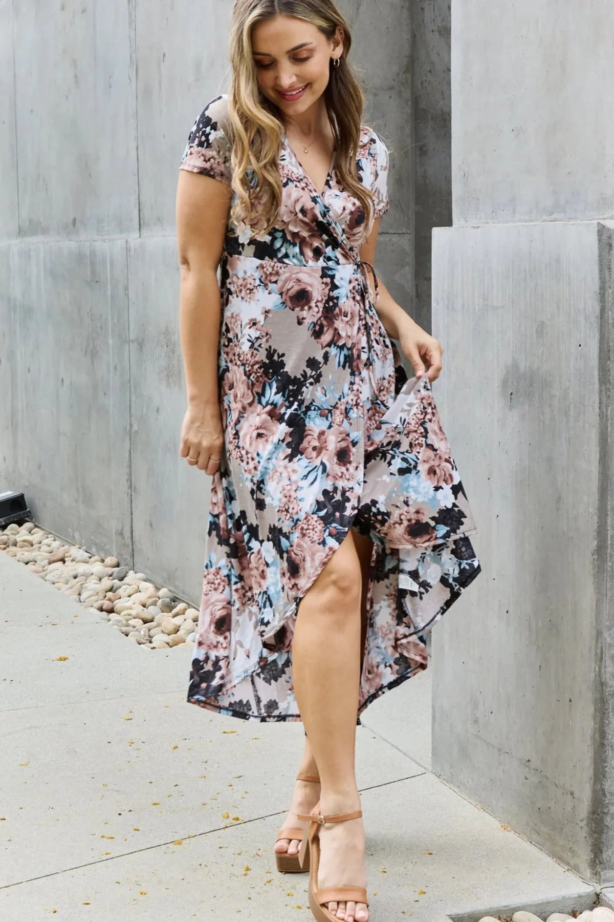 Floral Maxi Wrap Dress F151519