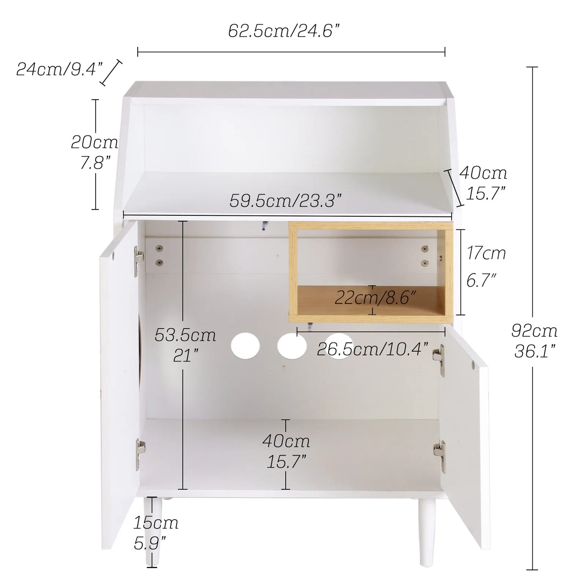 Cat Litter Box Enclosure Wooden Pet Crate Furniture K3770