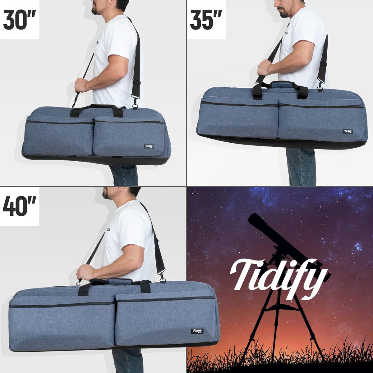 Large 35" Padded Telescope Bag with Internal Padded Pockets S1399