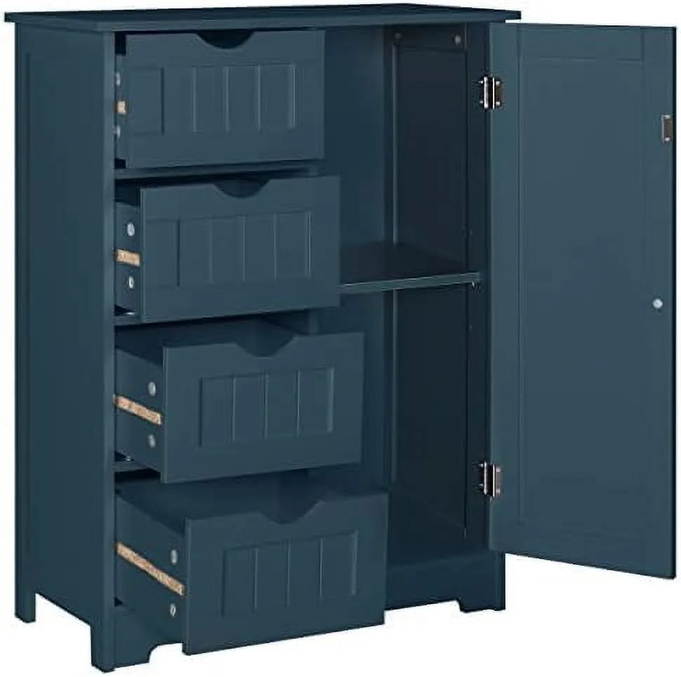 Dark Teal 4 Drawer Bathroom Cabinet R95419