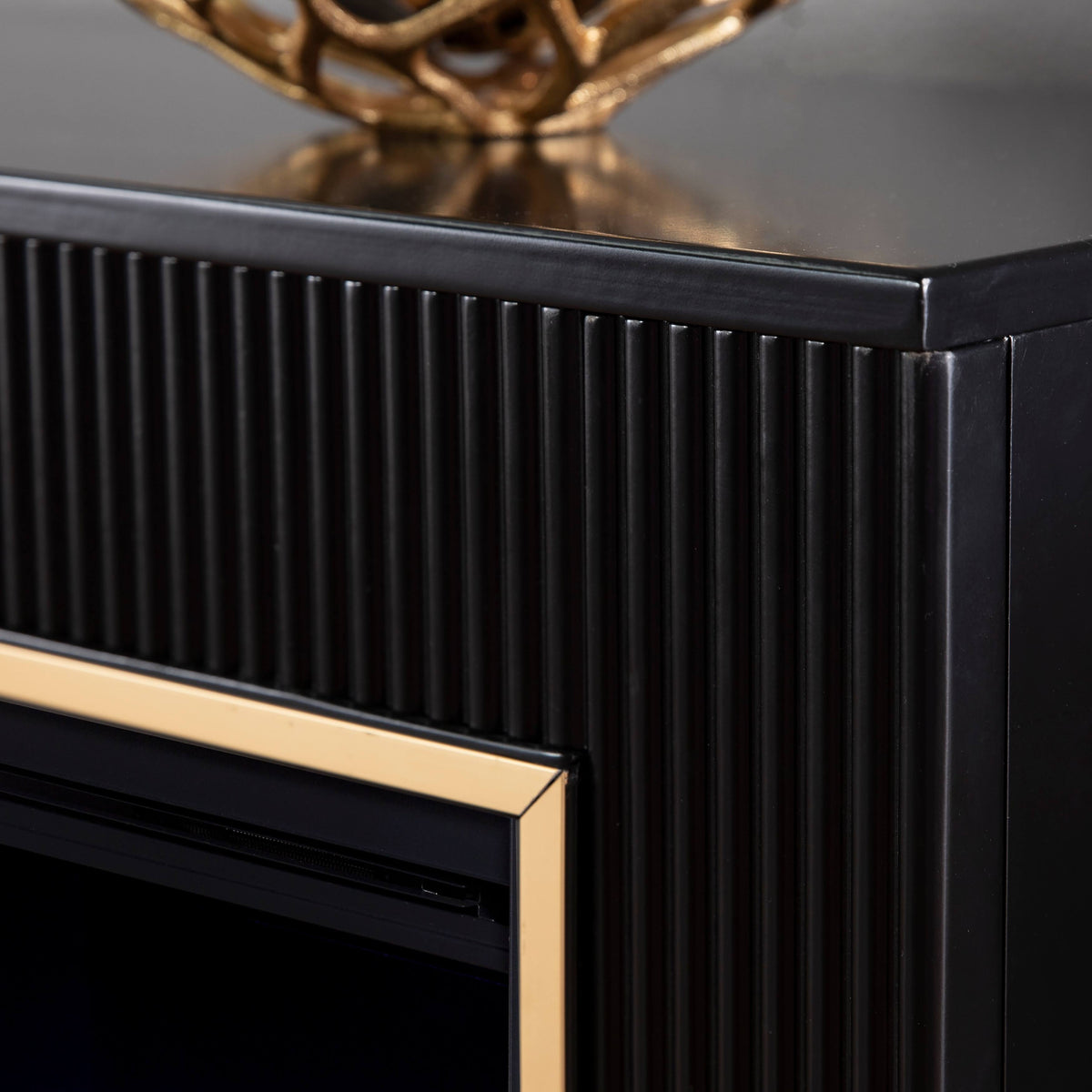 Black Wood Color Changing Fireplace K240