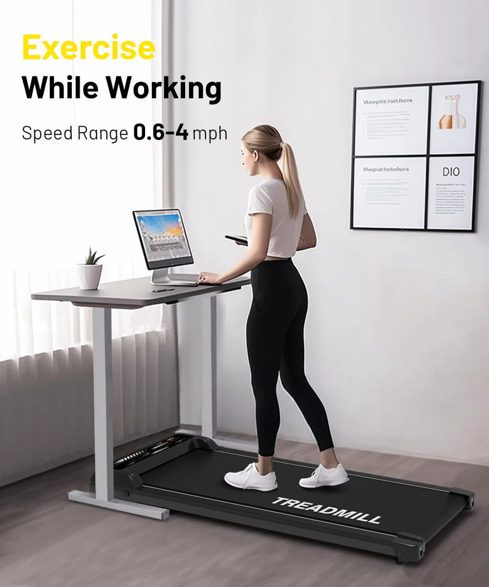 Black Portable Walking Pad Treadmill Y993061