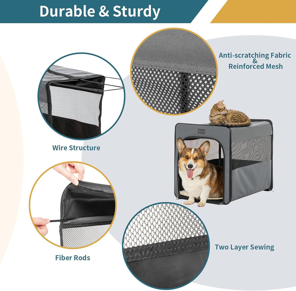 Collapsible Medium Dog Travel Crate Pack of 2 O254013