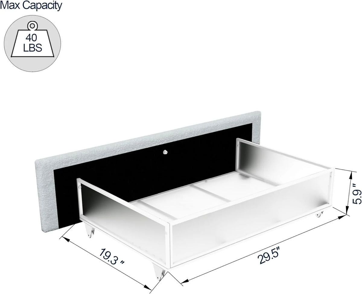 Queen Size Upholstered Platform Bed with 4 Storage Drawers O448