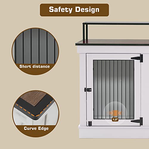Large Wooden Dog Crate with Double Doors (Brown) X447150