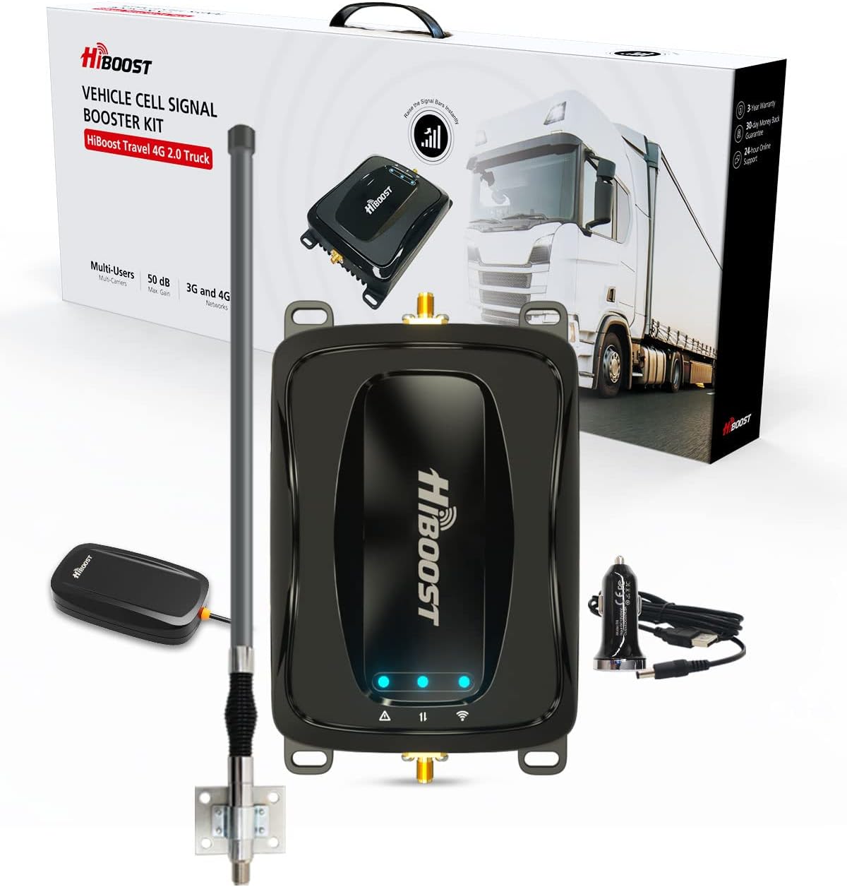 Cell Signal Booster for RV with Omni-Directional Roof Antenna B8642