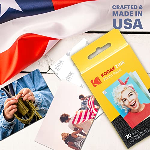 Full-Color Instant Print Camera Starter Bundle with Carrying Case and 20pk Photo Paper A776