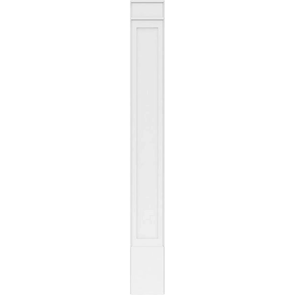Flat Panel PVC Pilaster with Decorative Capital & Base (Pair) B3618