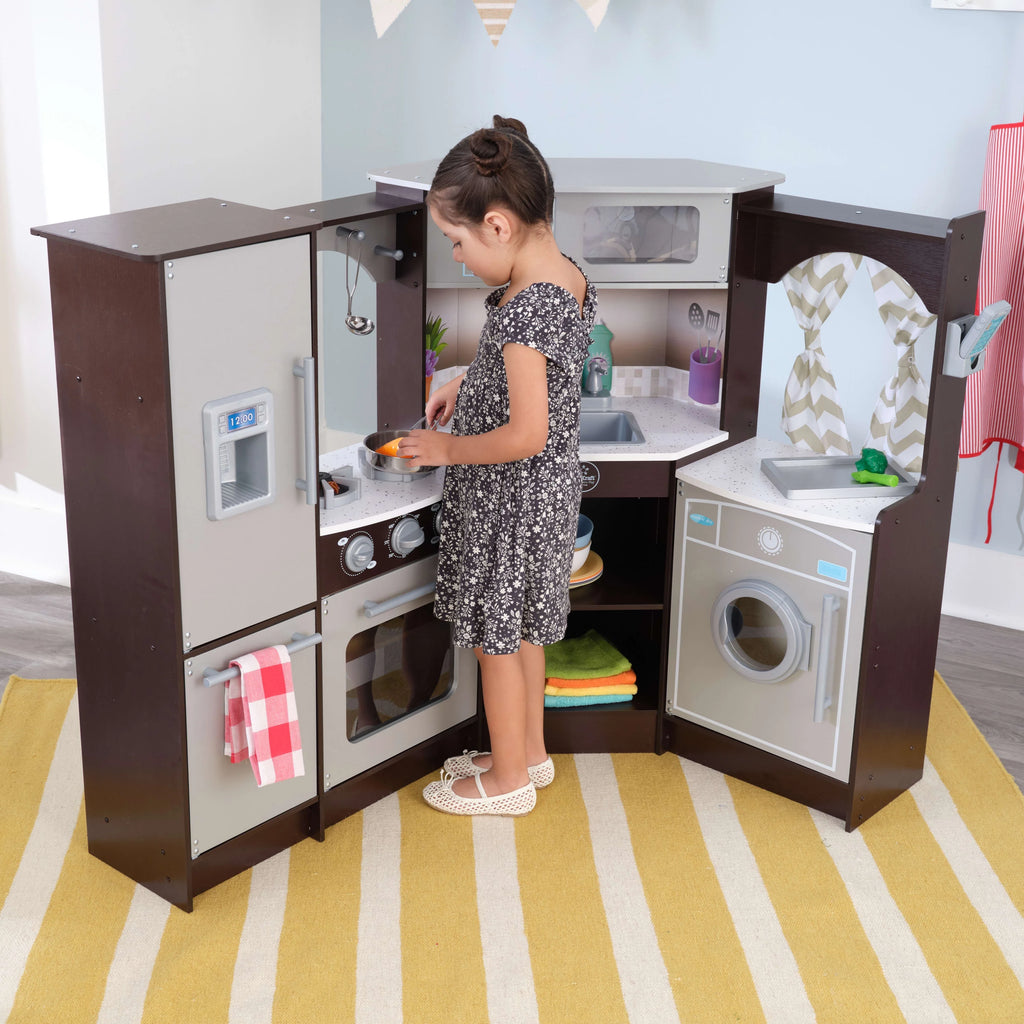 Espresso Corner Play Kitchen with Lights & Sounds K92849