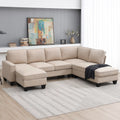 L Shaped Linen Sectional Sofa with Chaise F3266