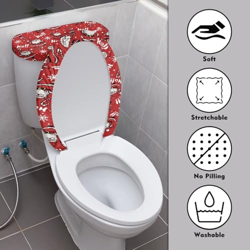 Santa Claus Toilet Lid Tank Cover 2 Pack Set M4843