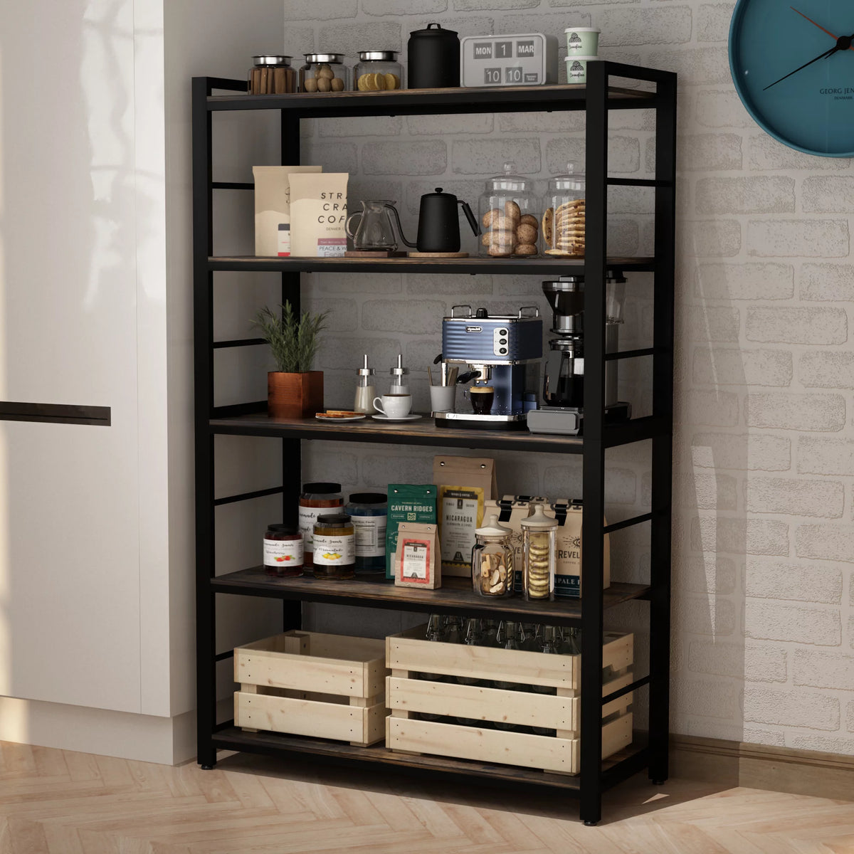 5 Tier Utility Storage Shelf with Hooks G65222