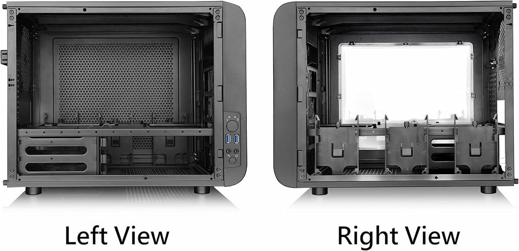 Black SPCC Micro ATX Mini ITX Cube Computer Case with 200mm Front Fan S565756