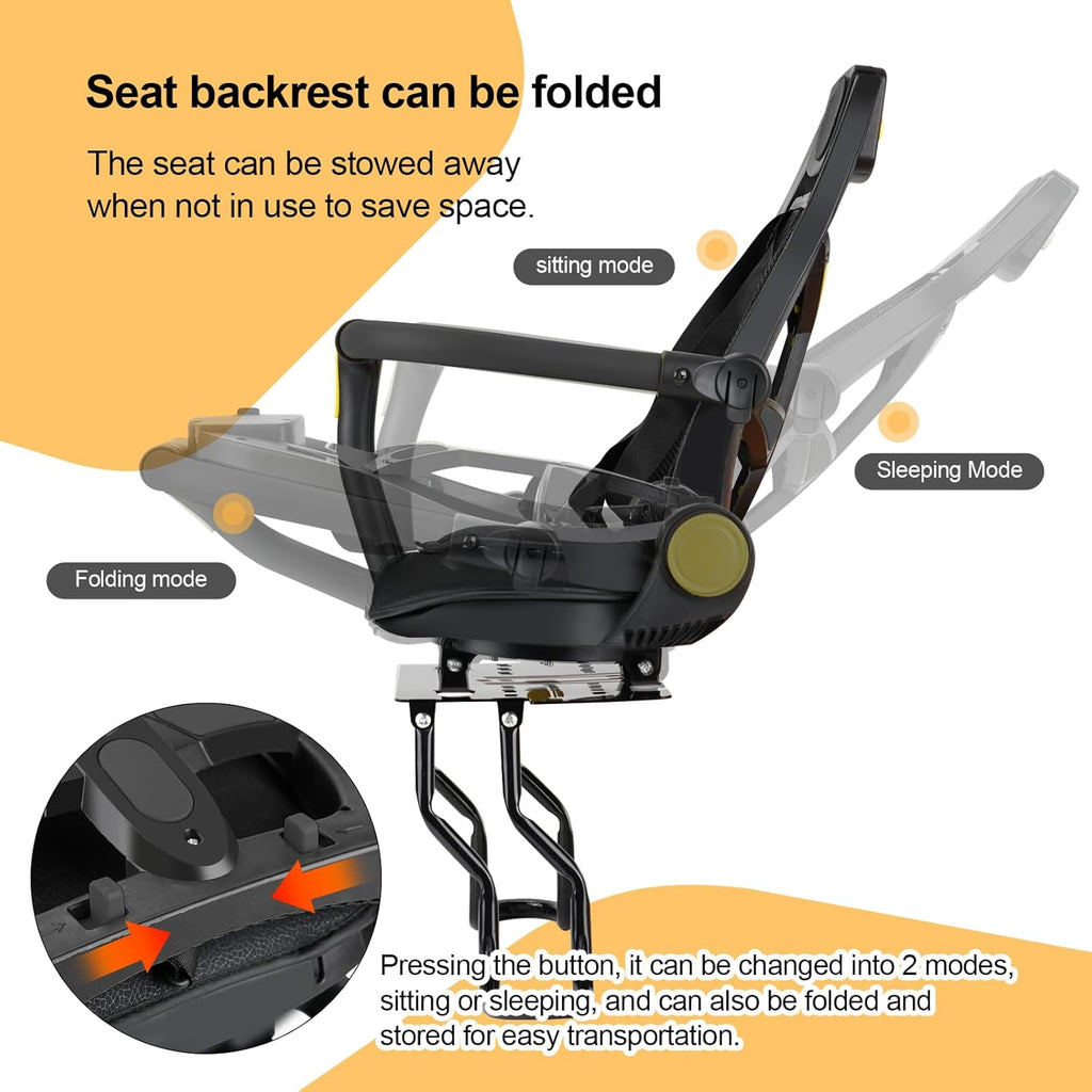 Rear Child Bike Seat with Adjustable Backrest X4431