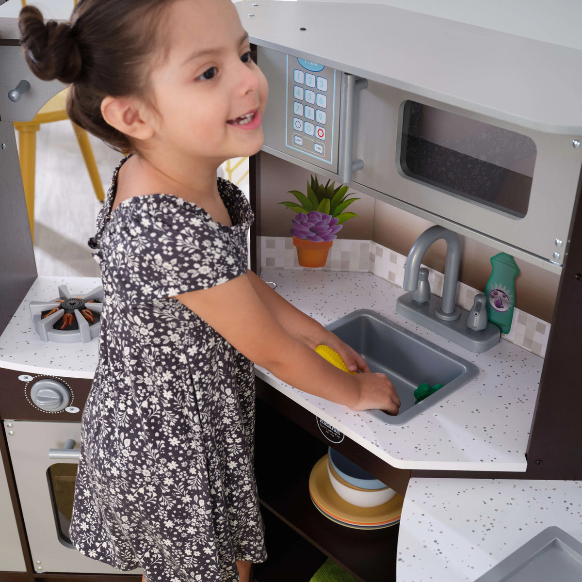 Espresso Corner Play Kitchen with Lights & Sounds K92849