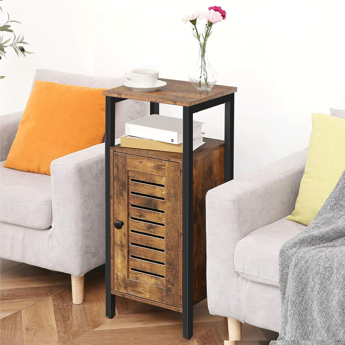 Bathroom Cabinet with Doors and Height-Adjustable Shelves N1725