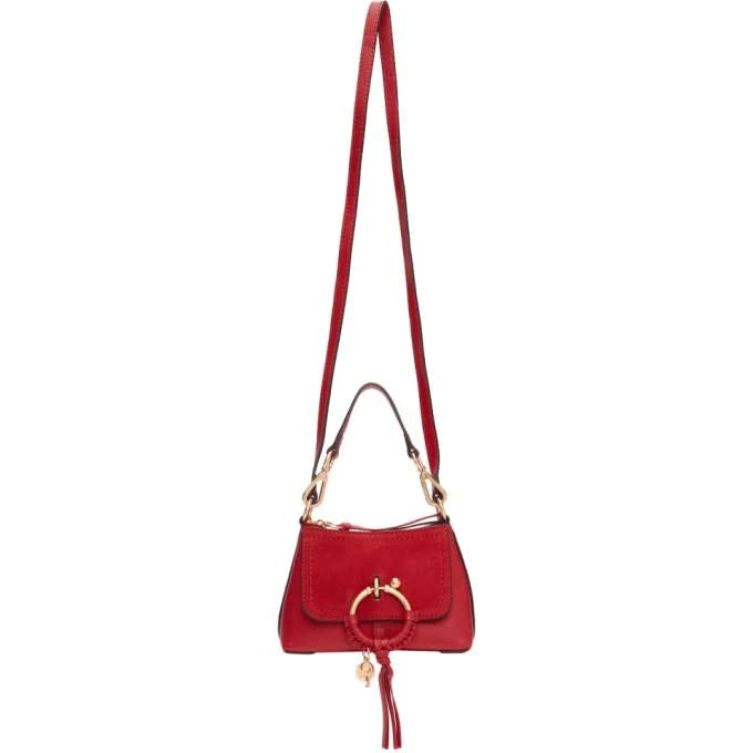 Red Flame Leather & Suede Hobo V99308
