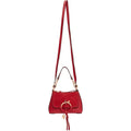 Red Flame Leather & Suede Hobo V99308
