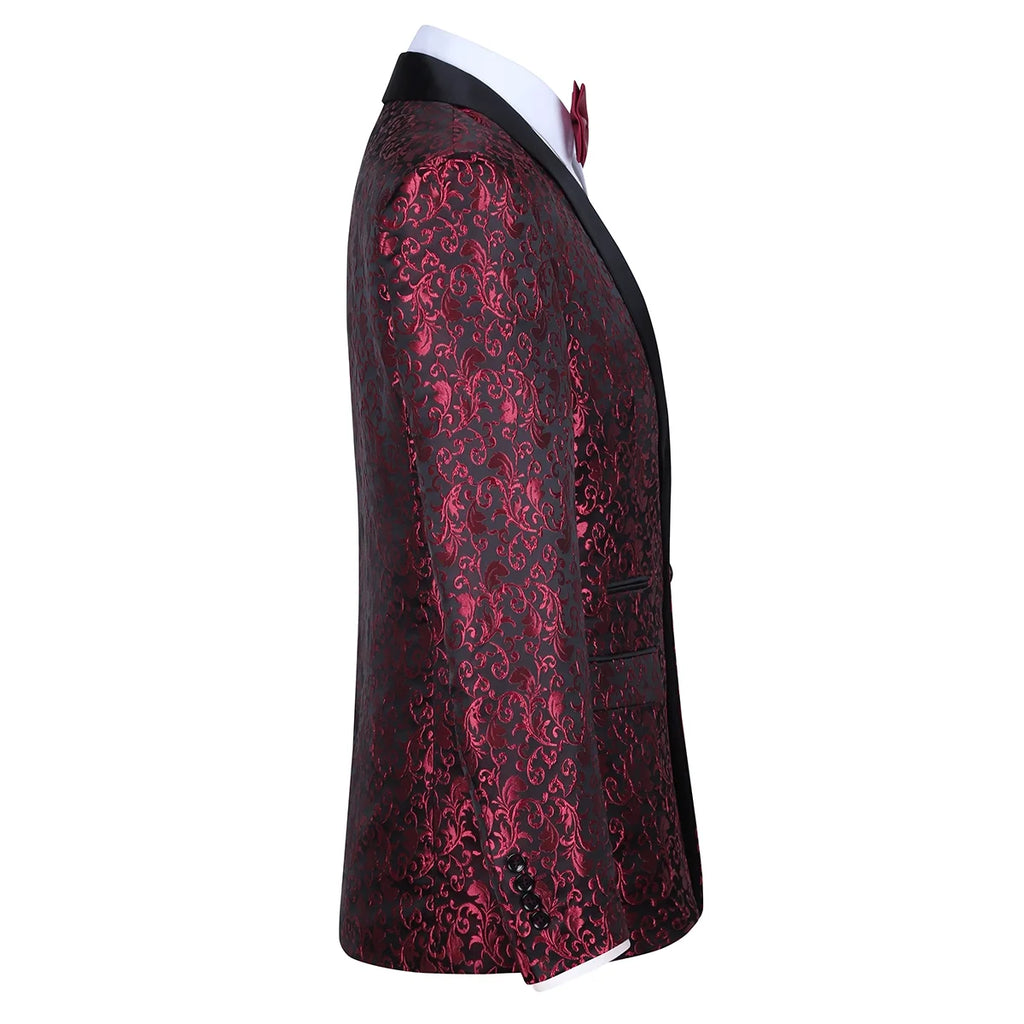 Floral Blazer with Notched Lapel I4242