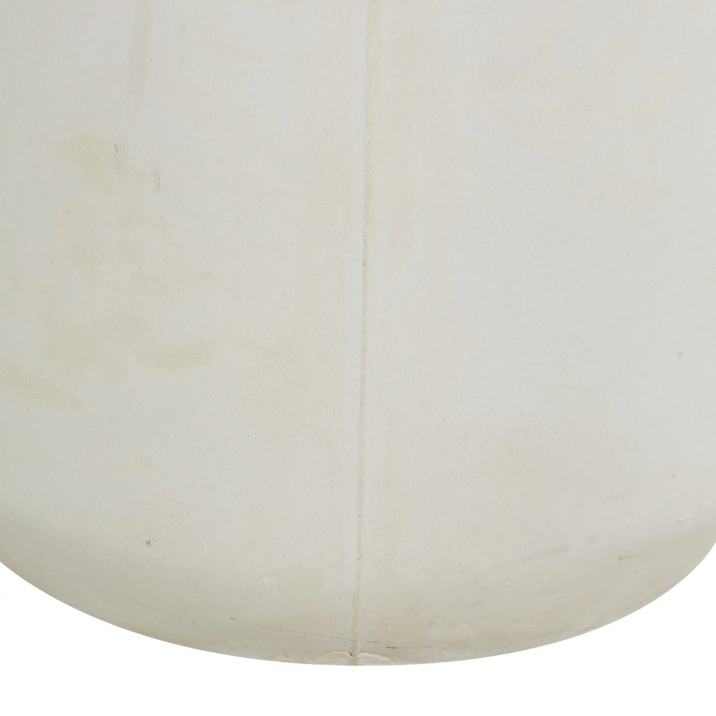 White Industrial Fiber Clay Outdoor Cylindrical Foot Stool A972