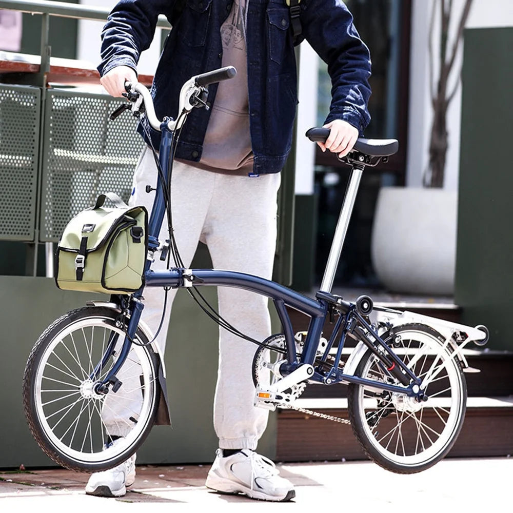 Folding Bike Handlebar Bag with Rain Cover B964