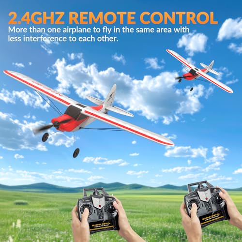Red 500mm 4CH Remote Control Airplane with Prop Saver U385856