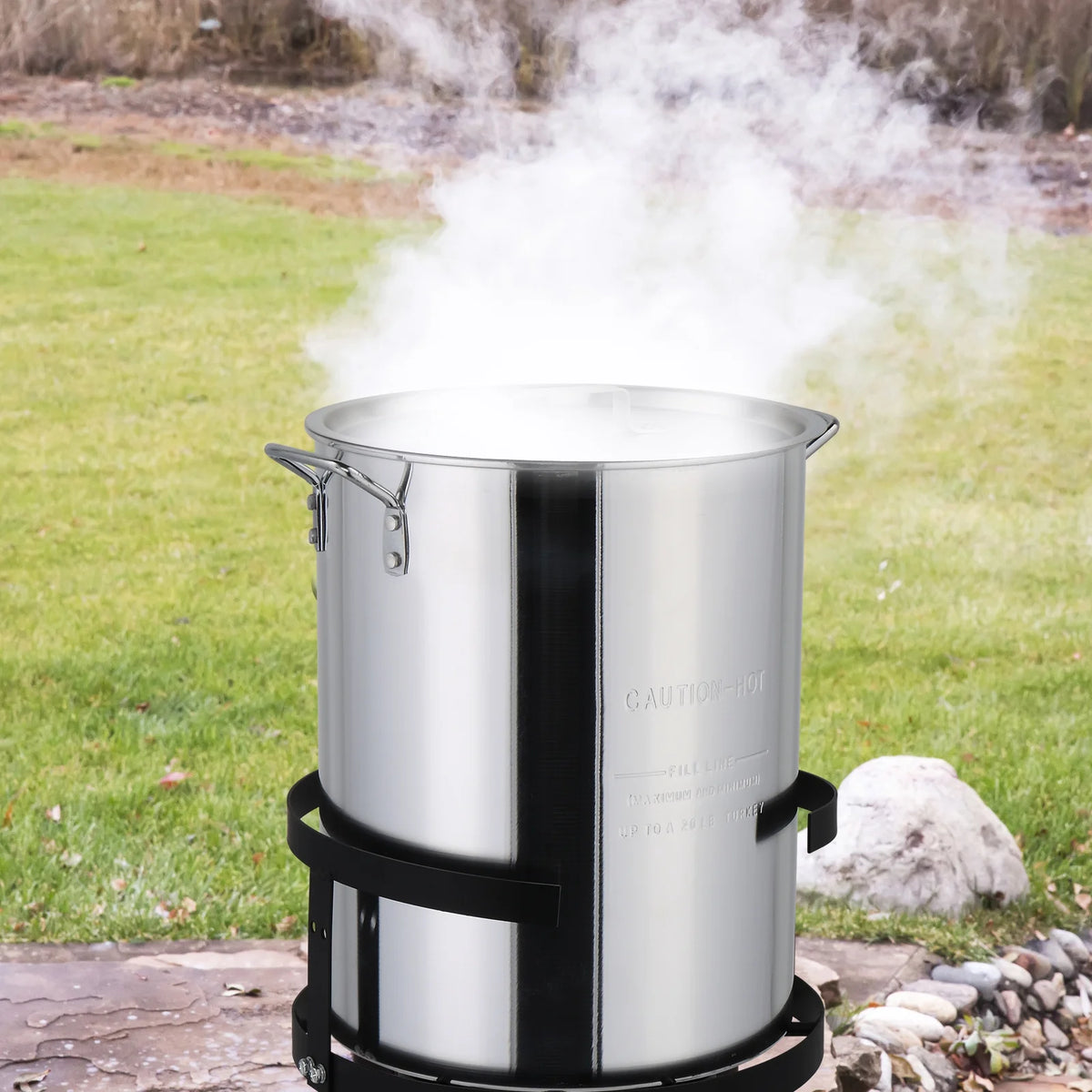 30qt Aluminum Turkey Fryer Pot with Thermometer K65507