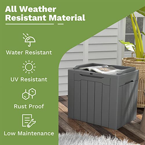 70 Gallon Water-Resistant Plastic Storage Bench X601919