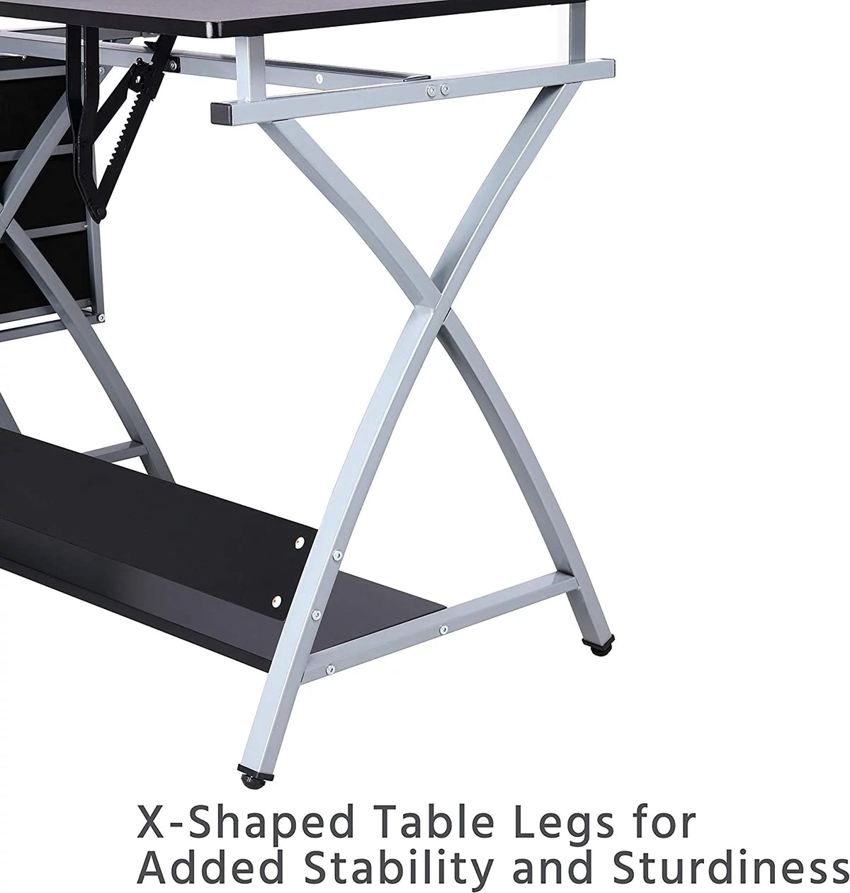 Adjustable Drafting Desk with Stool and 3 Slide Drawers K5057