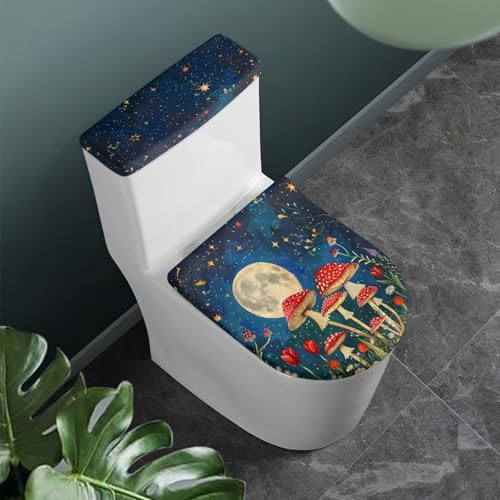 Santa Claus Toilet Lid Tank Cover 2 Pack Set M4843