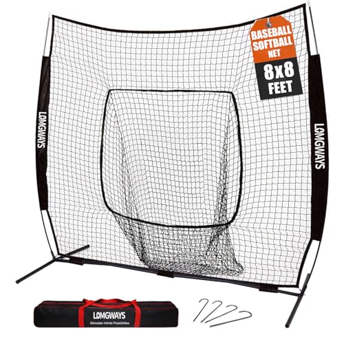 Baseball Softball Net with Steel Frame and Carry Bag E246940