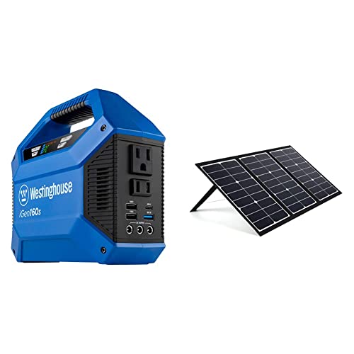 150 Peak Watts 100 Rated Watts Portable Solar Generator with 60W Solar Panel Z61187