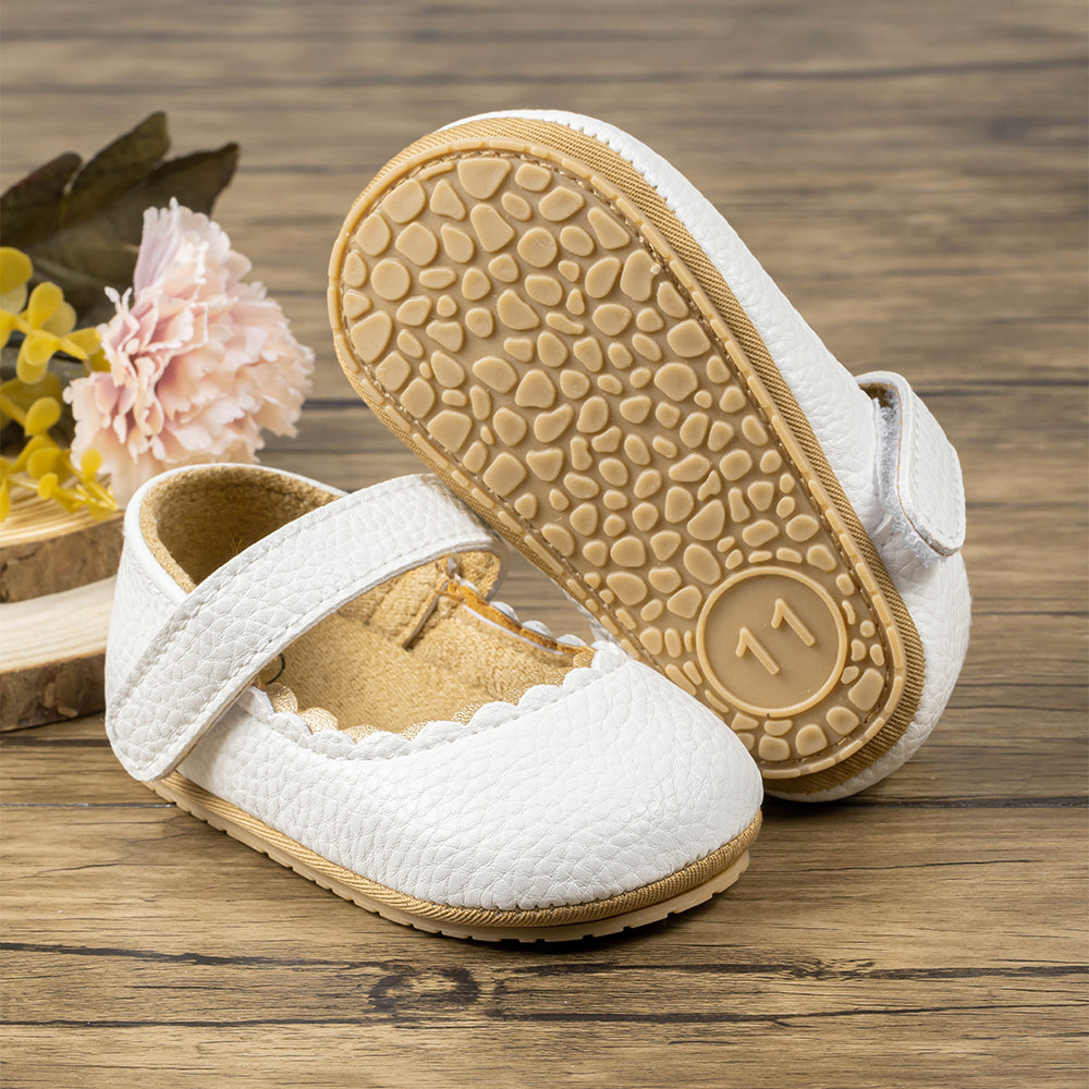 Baby Girls Mary Jane Bowknot Flats None-Slip Sole Shoes V16755