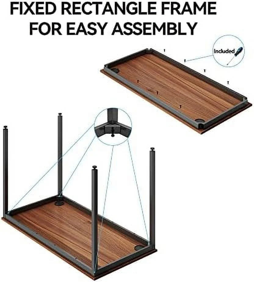 47 inch Walnut Computer Desk V9682