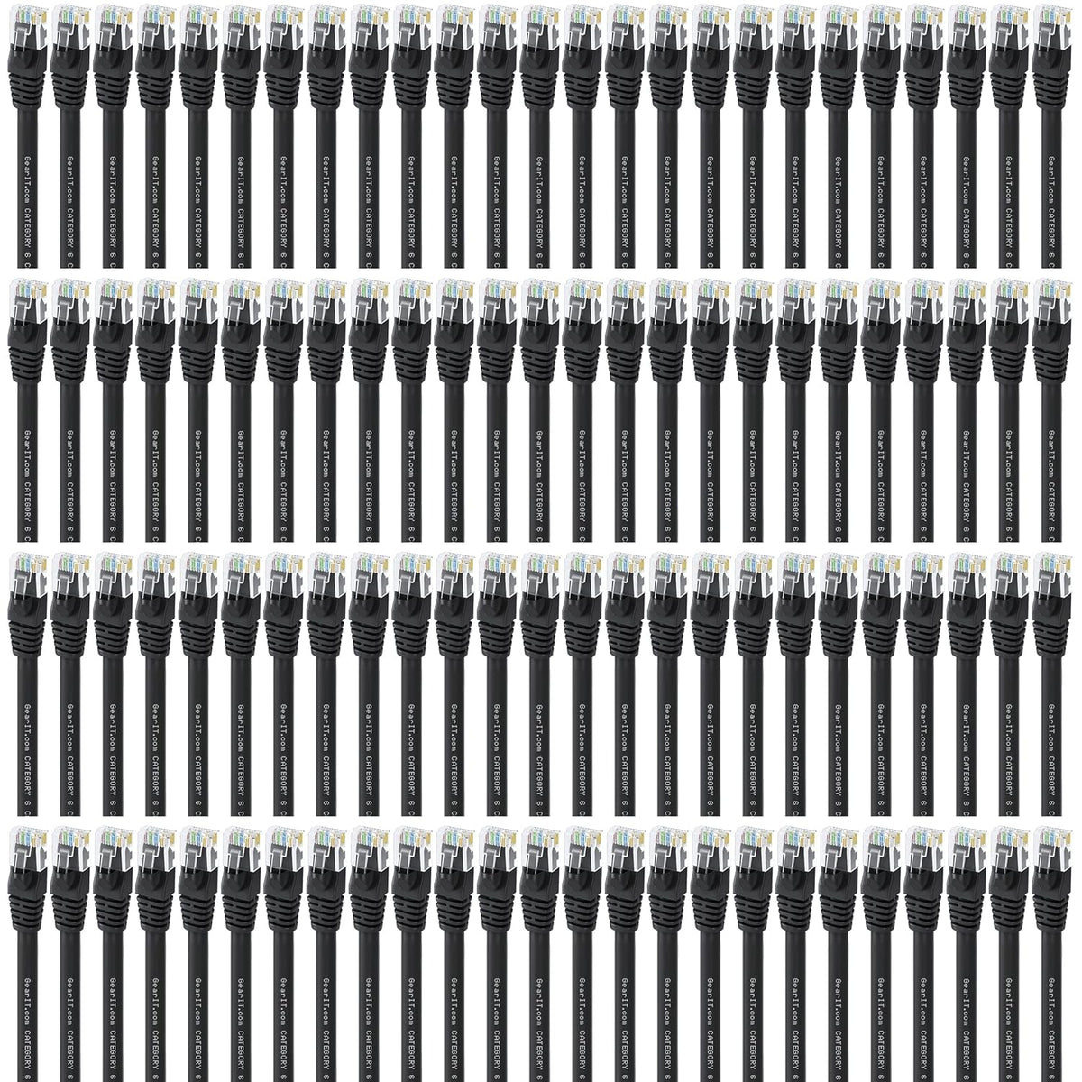Cat 6 Ethernet Cable 0.5 ft 100-Pack Black X2548