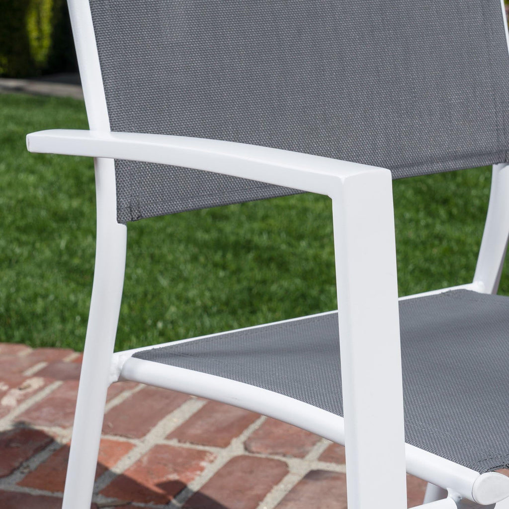 7-Piece Outdoor Dining Set with 6 Sling Chairs and Dining Table U43086