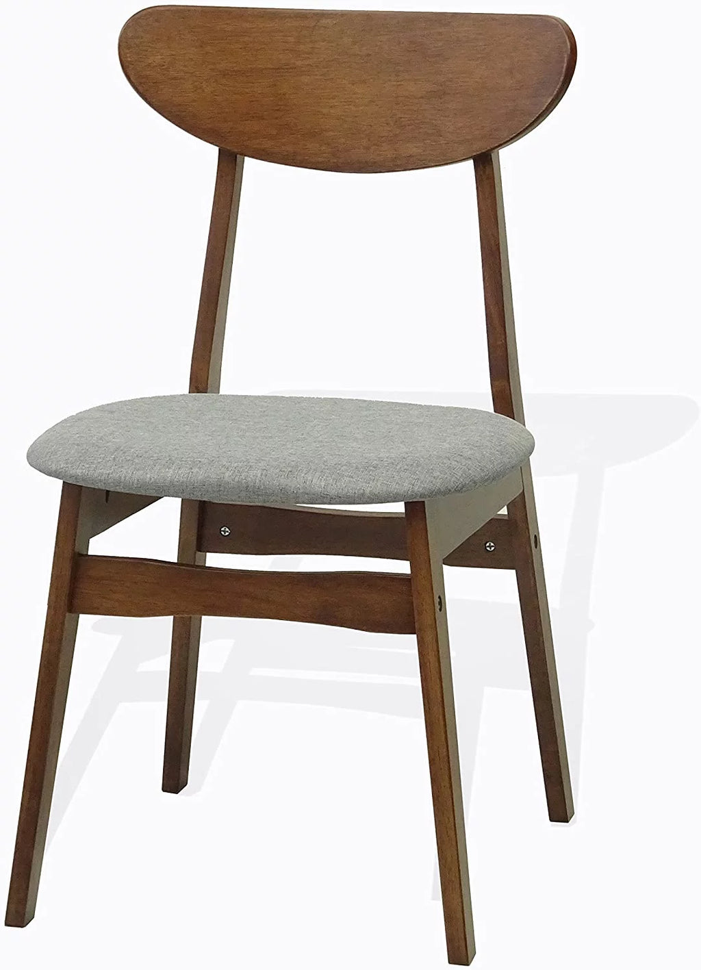 Set of 3 Square Dining Table and 2 Side Chairs Solid Wood Medium Brown F84812