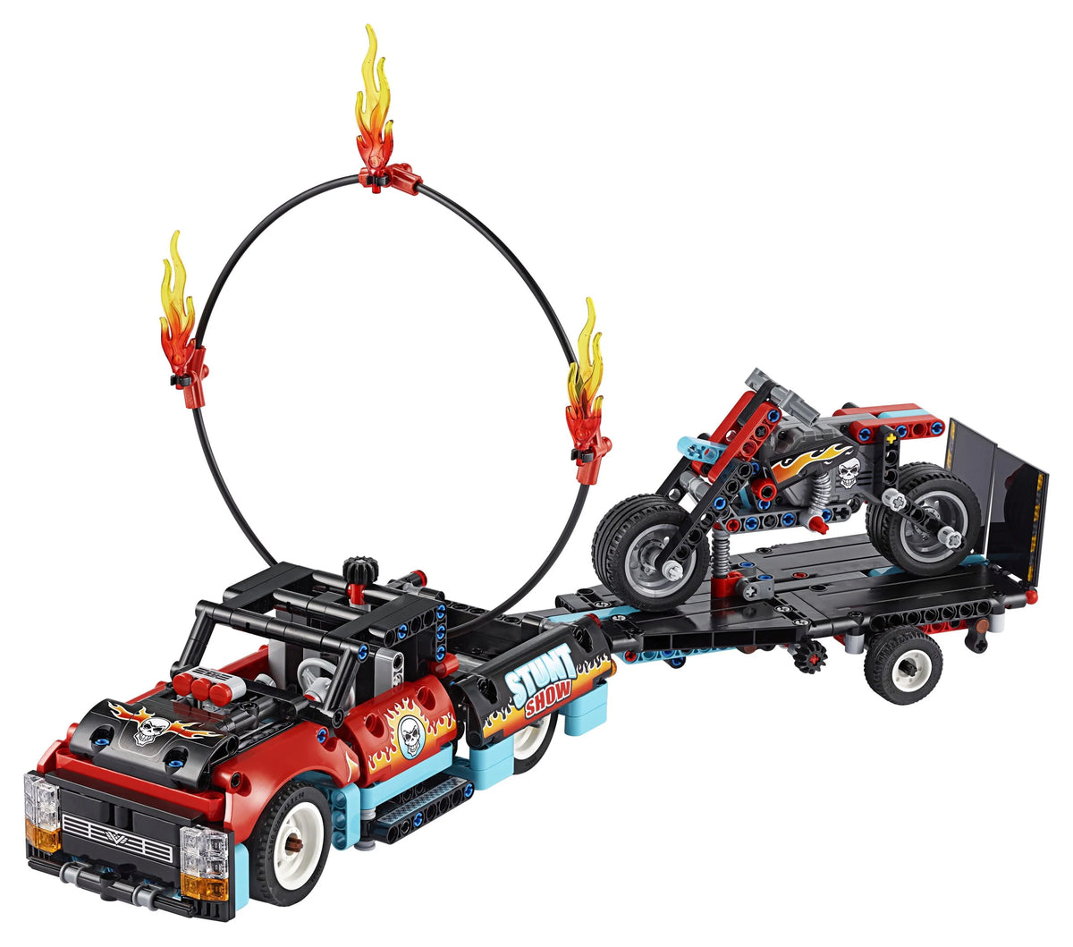 Stunt Show Truck & Bike 610 pieces Building Kit L36397