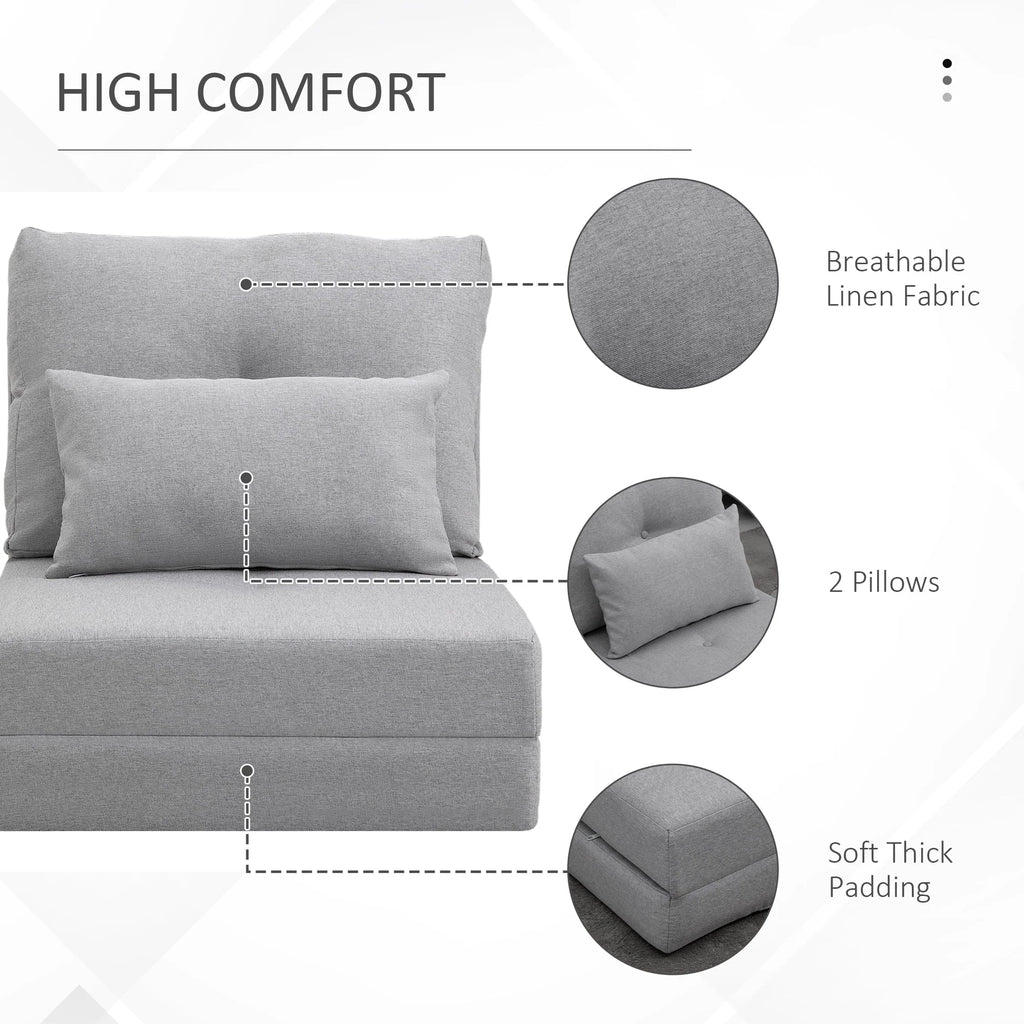 Light Gray 2-in-1 Floor Sofa Bed K30921