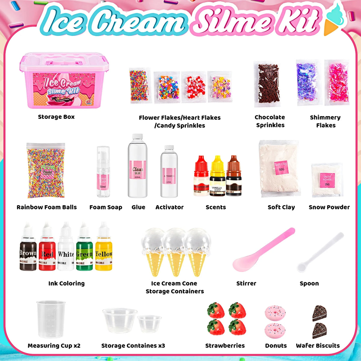 DIY Ice Cream Slime Kit Toys F34059
