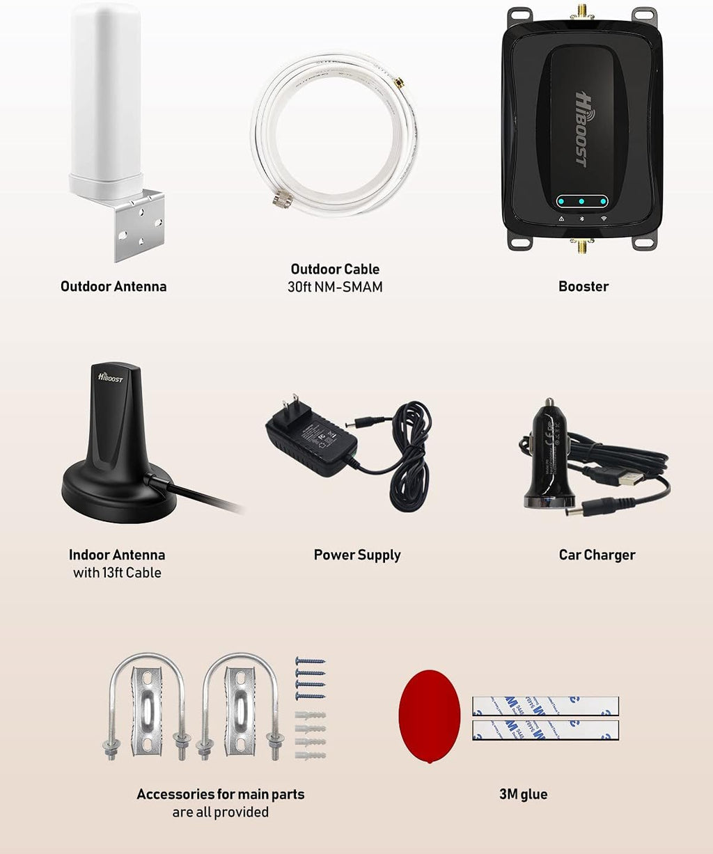 Cell Signal Booster for RV with Omni-Directional Roof Antenna B8642