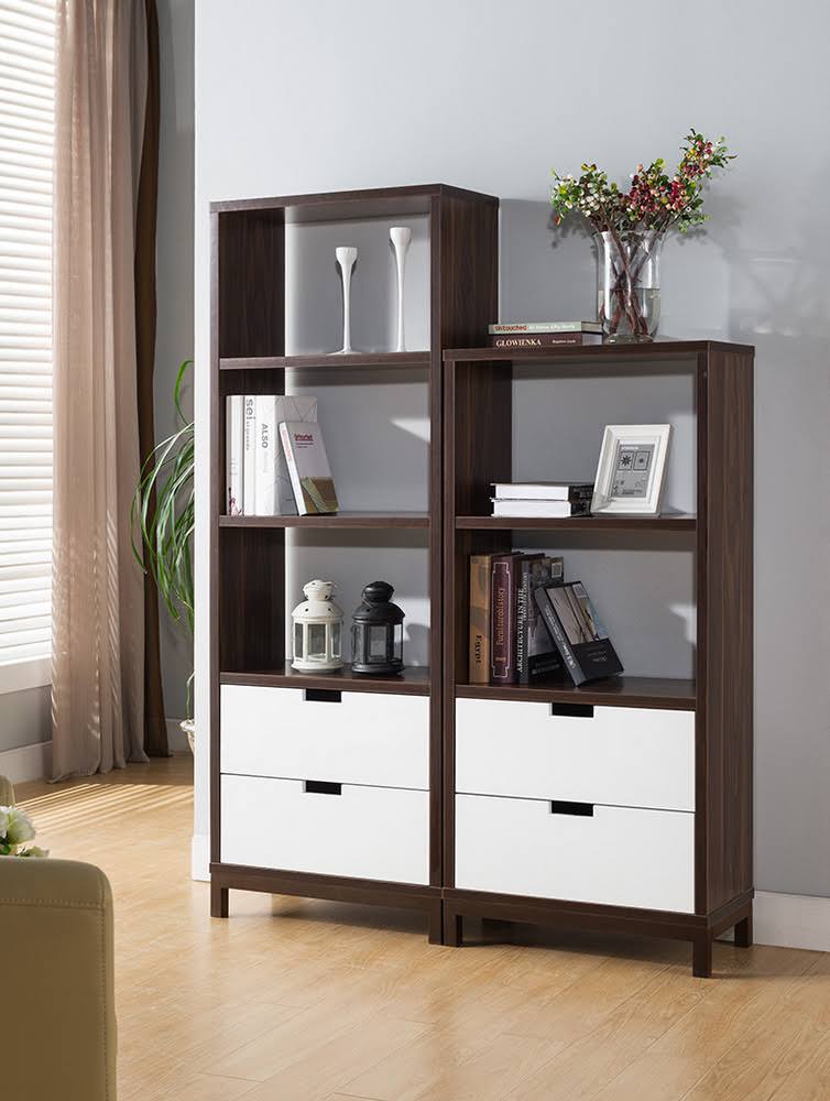 Dark Walnut Wood Bookcase E86284